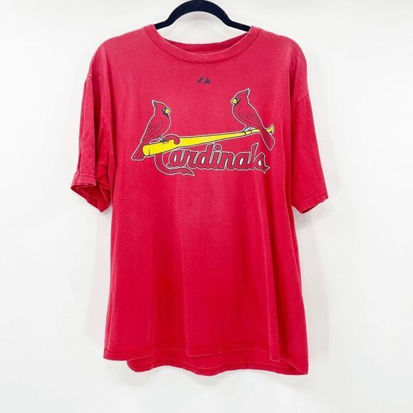 MLB Other - MLB Albert Pujols St Louis Cardinals T Shirt Men Size L Red Baseball Crew Neck